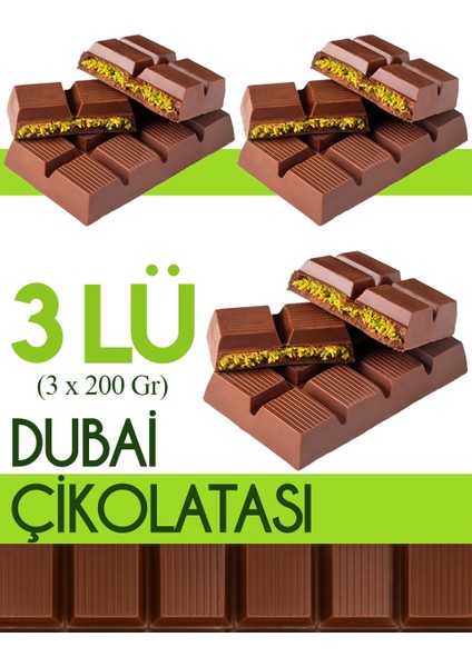 Dubai Çikolatası El Yapımı 3 x 200 gr
