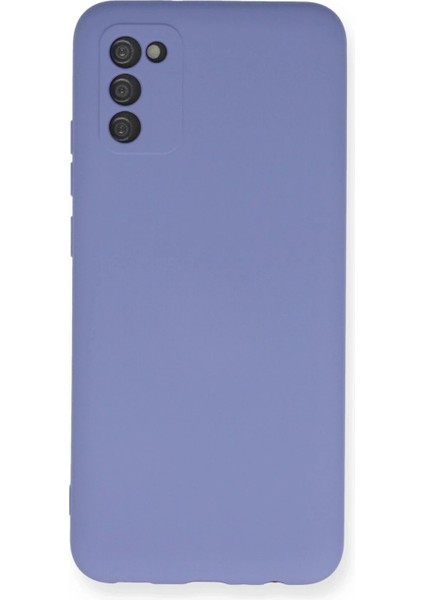 Samsung Galaxy A03S Kılıf Nano Içi Kadife Silikon - Lila (K95)
