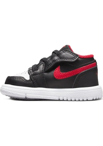 Jordan 1 Low Alt Leather Sneakers Hakiki Deri Lastik Bağcıklı Cırtlı Çocuk Spor Ayakkabı Siyah Beyaz fiyatları