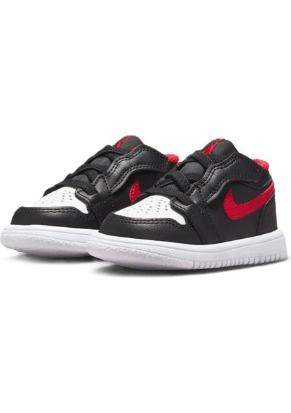 Jordan 1 Low Alt Leather Sneakers Hakiki Deri Lastik Bağcıklı Cırtlı Çocuk Spor Ayakkabı Siyah Beyaz modelleri
