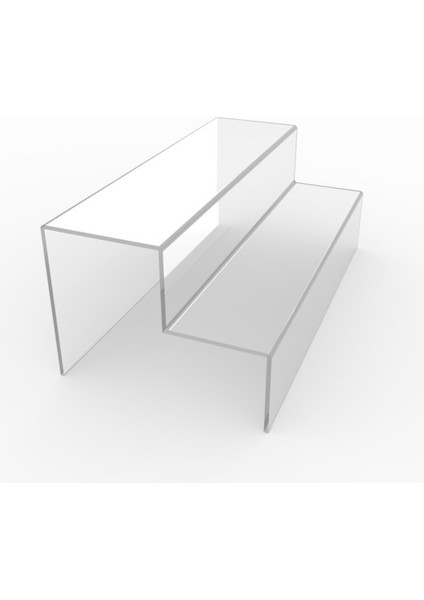 Pleksi Şeffaf Merdiven Sergileme Standı 40 cm - 1