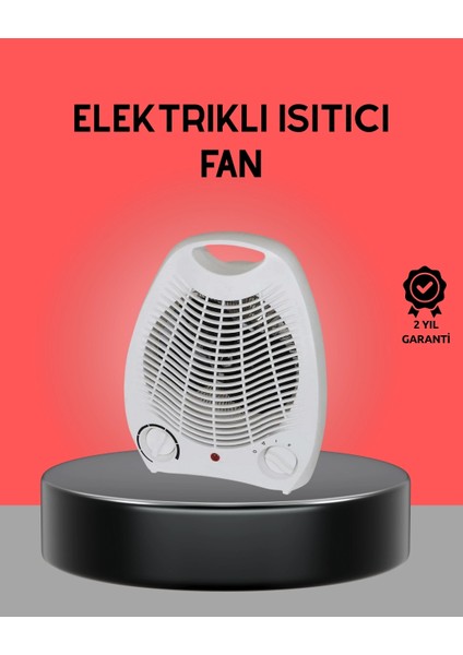 Buğz Mini Elektrikli Isıtıcı 2000W – Termostatlı Fanlı Isıtma, Taşınabilir Tasarım