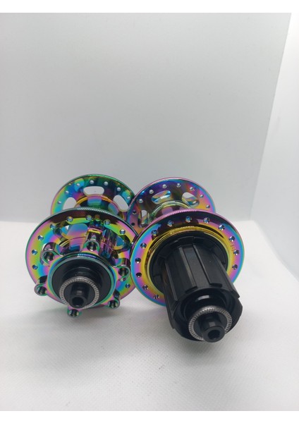 Sesli Göbek Seti 36 Delik Mtb / Dağ Bisikleti Rulmanlı Rainbow Renk Qr Mandal Dahil fırsatları