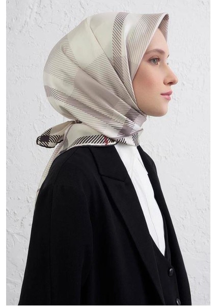 2025 Desenli Saf Ipek Twill Eşarp 9418-82 modelleri