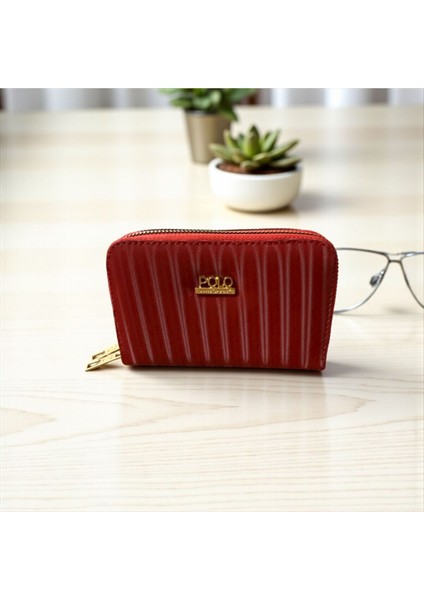 Davıd Polo Çift Fermuarlı Kadın Cüzdan