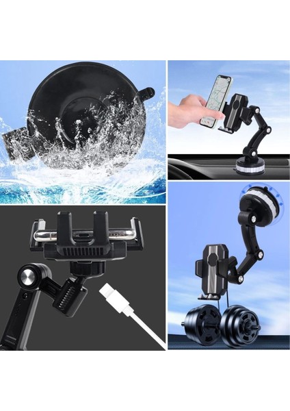 Jel Vantuzlu Cama Takılabilen Güçlü 360 Derece Dönebilen Ayarlanabilir Araç Içi Vantuzlu Telefon Tutucu ( Lisinya ) fiyatları