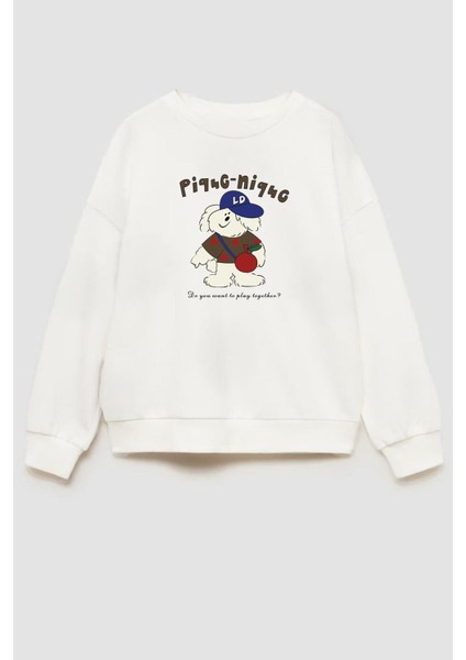 Erkek Çocuk Baskılı 3 Iplik Kumaş Pamuklu Sweatshirt fiyatları