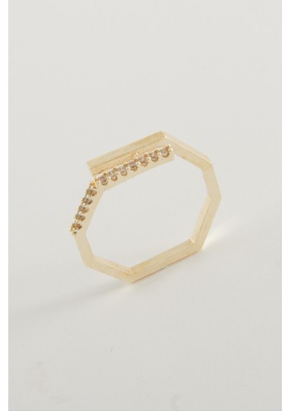 Köşeli Taşlı Yüzük