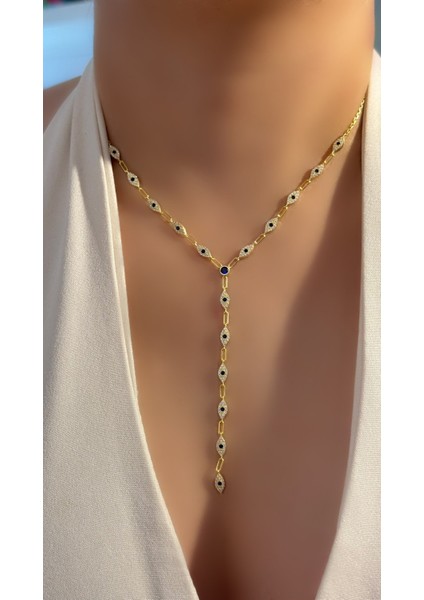 Mavi Nazar Göz Y Kolye