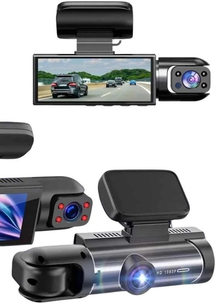 Araç Kamerası Black Box Çift Kameralı Ekranlı Full Hd Sürüş Kamerası modelleri
