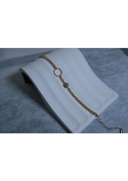 Vip Nazar Boncuk Detaylı Altın Kaplama Pas. Çelik Bileklik fiyatları