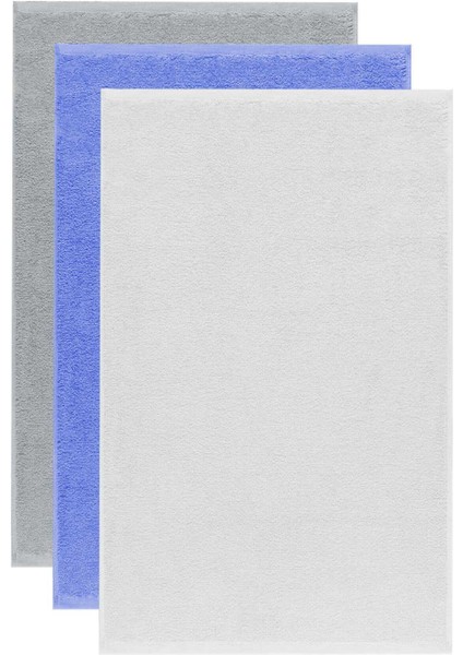 3 Lü Düz Renk El Yüz Havlu Seti &AMP;#37;100 Pamuklu 50X90 cm Gri-Mavi-Beyaz fiyatları