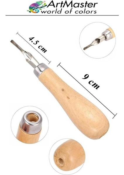 Linol Oyma Seti 7 Li 1 Paket Ahşap Saplı Linol Oyma Kesme Bıçak Seti 5 Bıçaklı 7 Parça Linolyum Baskı Ahşap Saplı fiyatları