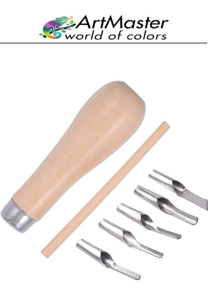 Linol Oyma Seti 7 Li 1 Paket Ahşap Saplı Linol Oyma Kesme Bıçak Seti 5 Bıçaklı 7 Parça Linolyum Baskı Ahşap Saplı fırsatları