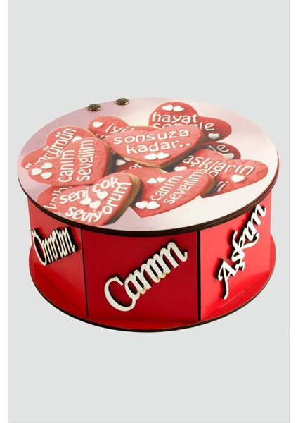 Seni Seviyorum Yazılı Ahşap Kutu