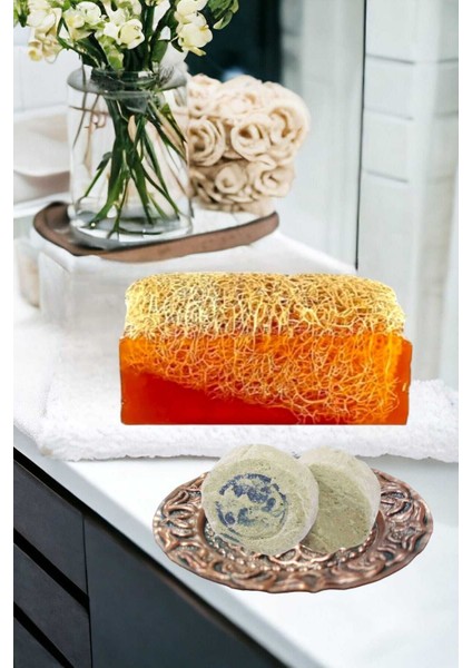 2'li Doğal Yüz Bakım Pırıltı Parlatıcı Peeling Sivilce Akne Leke Temizleme Kabak Lifli Ballı Set fiyatları