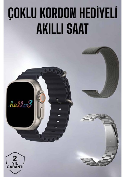 Akıllı Saat Yeni Nesil Bluetooth Bağlantılı Uyku Sağlık Takibi Gps ve Nfc Uyu - M036R986-K69