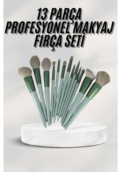 Dayanıklı Makyaj Fırçası Seti 13 Parça Yumuşak Kıllı Fırçalar Allık Fond - M631B919-N06