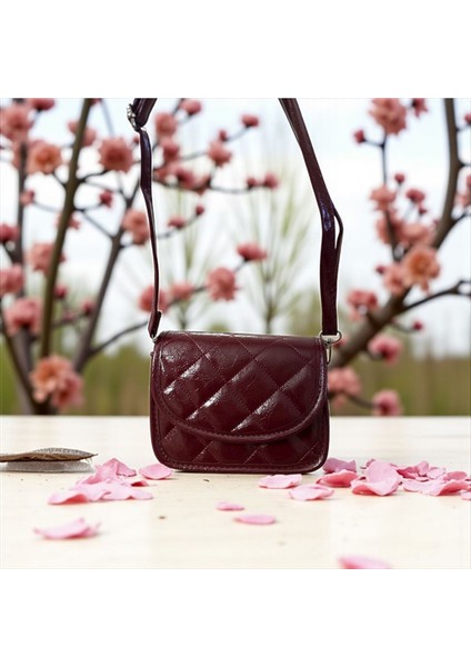 Baklava Desenli Mini Kadın Omuz Çanta