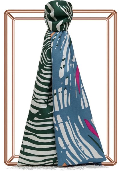 Ipekevi Zebra Desenli Ipek Şal Renkli Model 06