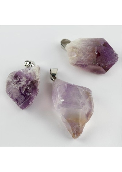 Amatist Doğaltaş Kolye Ucu