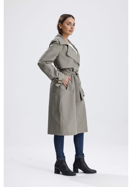 Mint Yeşili Astarlı Trençkot fiyatları