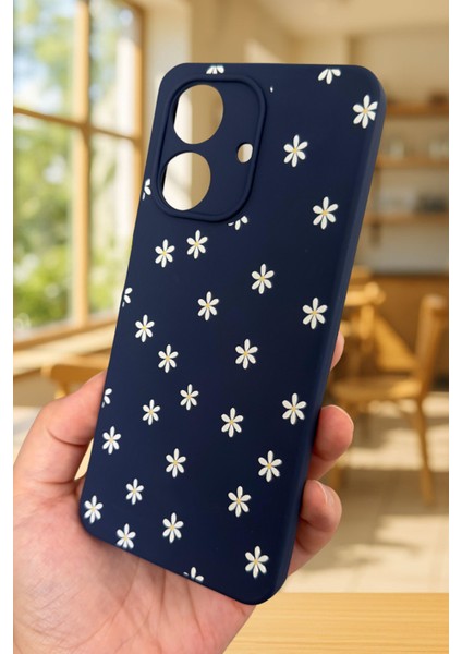 Realme Note 60 Uyumlu Mini Papatya Desenli Silikon Darbe Emici Klasik Korumalı Rubber Kılıf modelleri