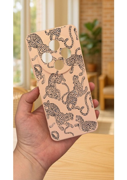 Redmi 14C -Leopar Desenli Silikon Darbe Emici Klasik Korumalı Rubber Kılıf