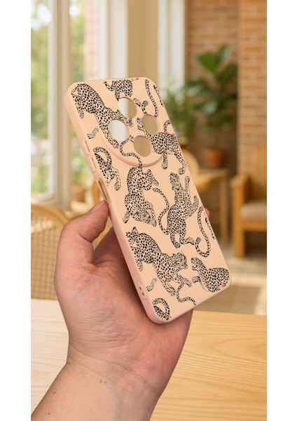 Redmi 14C -Leopar Desenli Silikon Darbe Emici Klasik Korumalı Rubber Kılıf modelleri