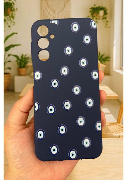 Samsung Galaxy A14 Uyumlu Nazar Boncuk Desenli Silikon Darbe Emici Klasik Korumalı Rubber Kılıf fiyatları