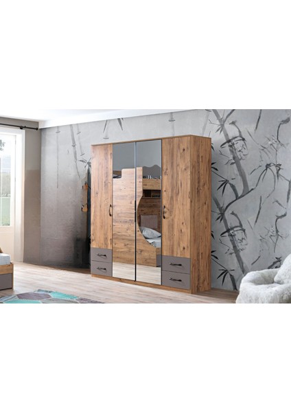 Rock 4 Kapılı Gardırop