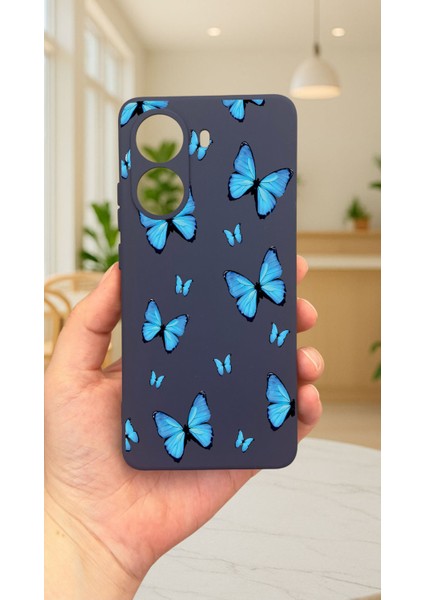 Xiaomi Poco X7 Pro Mavi Kelebek Desenli Silikon Darbe Emici Klasik Korumalı Rubber Kılıf fiyatları