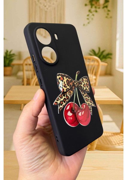 Xiaomi Poco X7 Pro Uyumlu Kiraz Leopar Fiyonk Desenli Silikon Darbe Emici Rubber Kılıf fırsatları