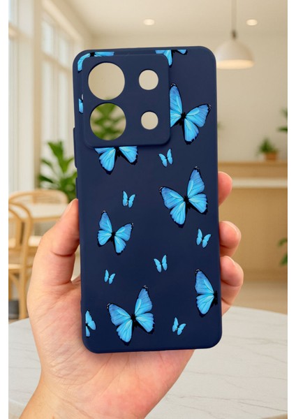 Xiaomi Redmi Note 13 Pro 5g Mavi Kelebek Desenli Silikon Darbe Emici Klasik Korumalı Rubber Kılıf fırsatları