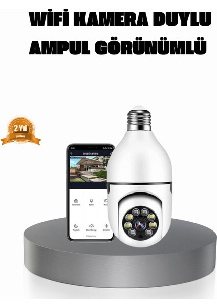 360° Akıllı Güvenlik Kamerası – Duya Takılabilir Wi-Fi Bağlantılı Hareket - M970R550-K72