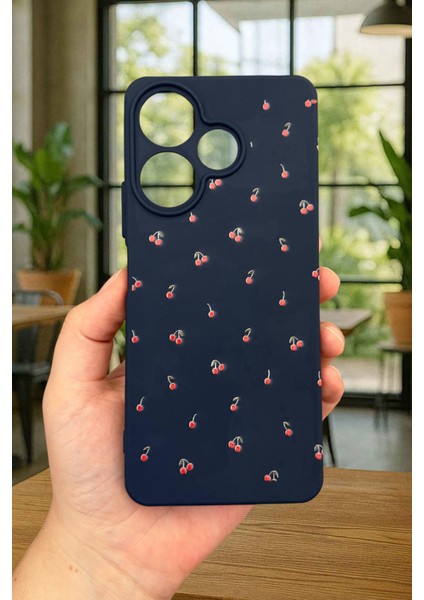 Xiaomi Redmi 13 4g Mini Kiraz Desenli Silikon Darbe Emici Klasik Korumalı Rubber Kılıf fiyatları