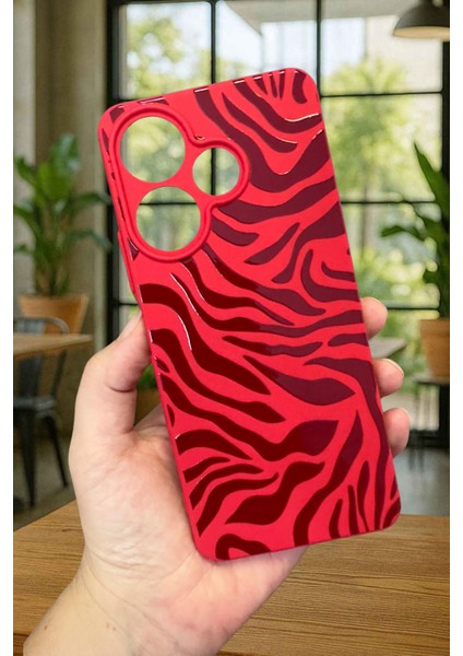 Xiaomi Redmi 13 4g Zebra Desenli Silikon Darbe Emici Klasik Korumalı Rubber Kılıf