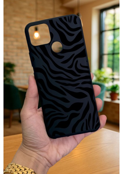 Realme C25 -Zebra Desenli Silikon Darbe Emici Klasik Korumalı Rubber Kılıf