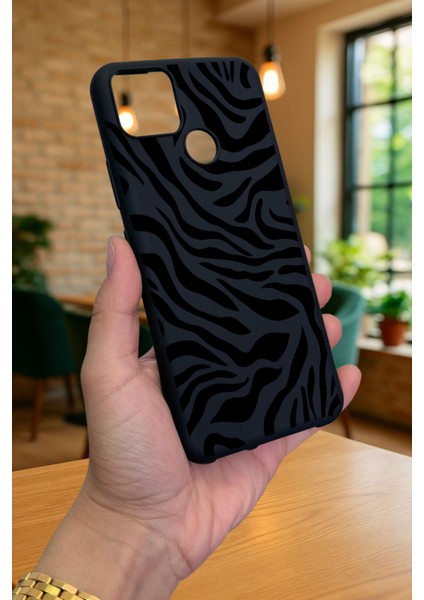 Realme C25 -Zebra Desenli Silikon Darbe Emici Klasik Korumalı Rubber Kılıf modelleri