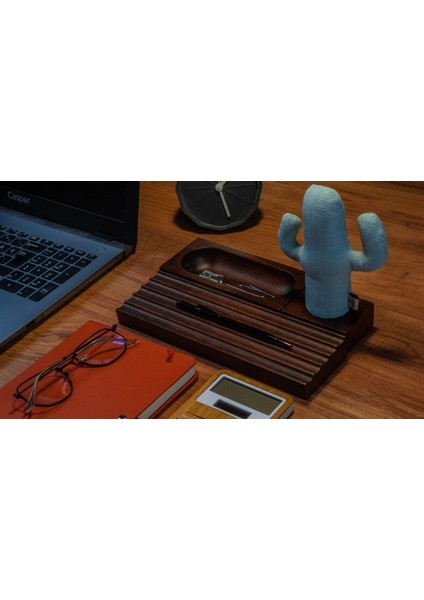 Woody Koyu Kahverengi Üçlü Ofis Seti - Mavi Kaktüs fiyatları