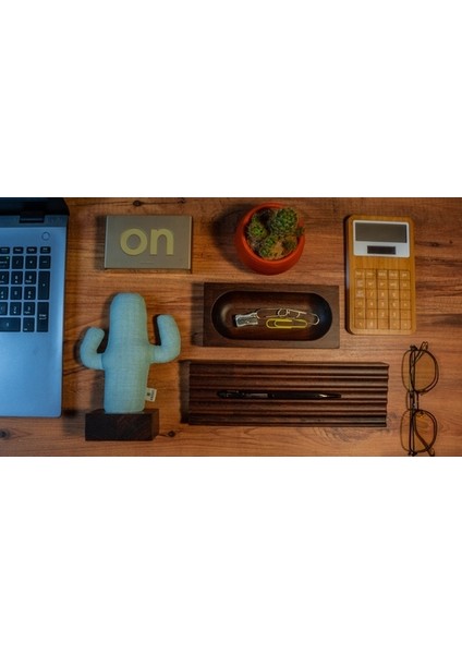 Woody Koyu Kahverengi Üçlü Ofis Seti - Mavi Kaktüs modelleri