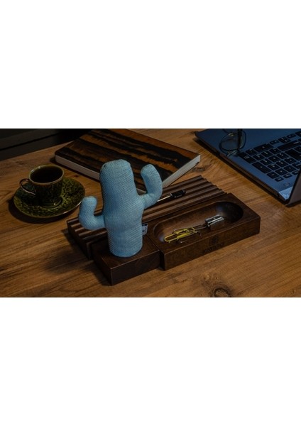 Woody Koyu Kahverengi Üçlü Ofis Seti - Mavi Kaktüs fırsatları