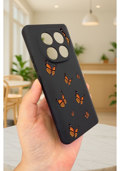 Xiaomi Redmi Note 14 Pro 5g Kelebek Desenli Silikon Darbe Emici Klasik Korumalı Rubber Kılıf modelleri