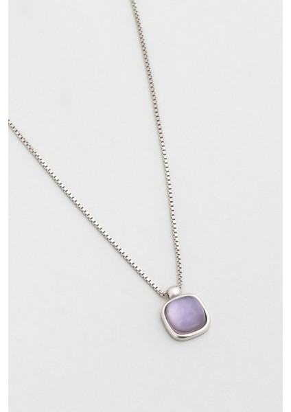 Büyülü Renkler 18 Ayar Beyaz Altın Kaplama 44 cm Gümüş Tektaş Kolye indirimleri