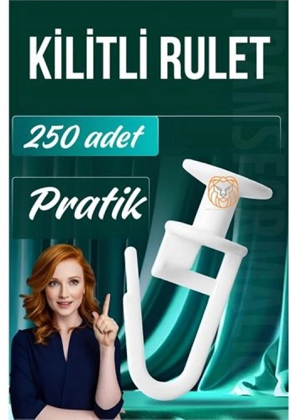 Kilitli Perde Düğmesi Perde Ruleti Perde Düğmesi 250 Adet fiyatları