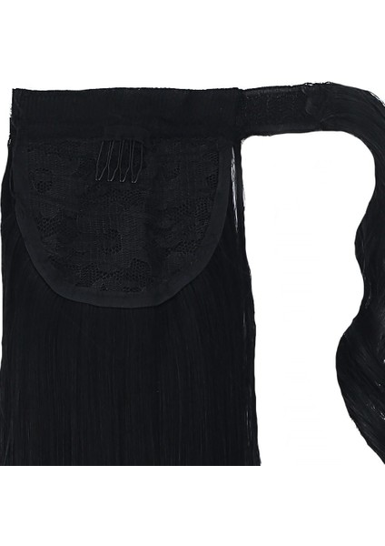 Bağlamalı Düz At Kuyruğu / Siyah indirimleri