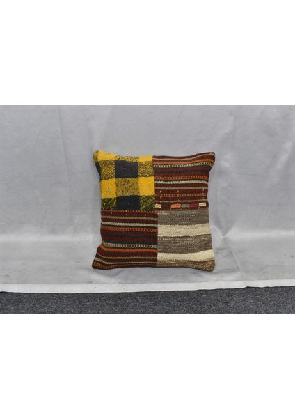 Yeni El Dokuma Patchwork Kırkyama Dekoratif Kilim Kırlent Yastık Kılıfı 6541 modelleri