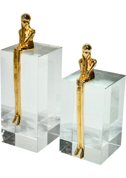 Kristal Gold Düşünen Adam Dekor Seti fiyatları