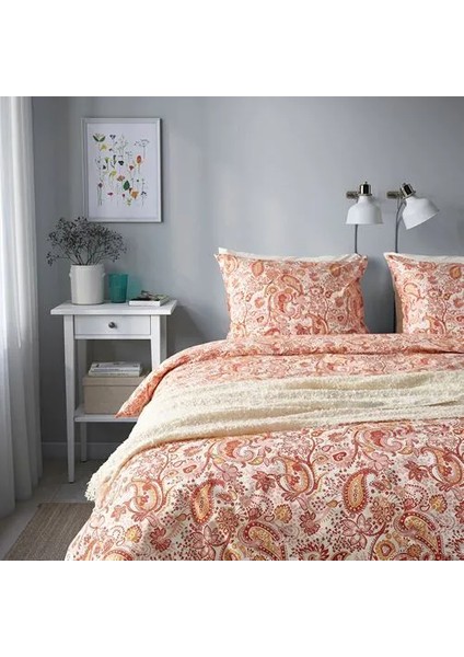 Rodgersıa Tek Kişilik Nevresim Seti Pembe Beyaz 150 x 200/50 x 60 cm modelleri