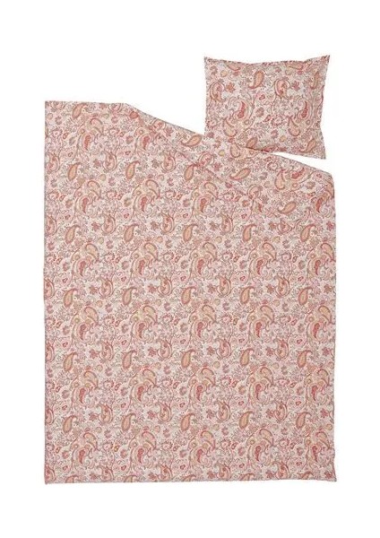 Rodgersıa Tek Kişilik Nevresim Seti Pembe Beyaz 150 x 200/50 x 60 cm